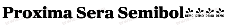 Proxima Sera Semibol字体转换